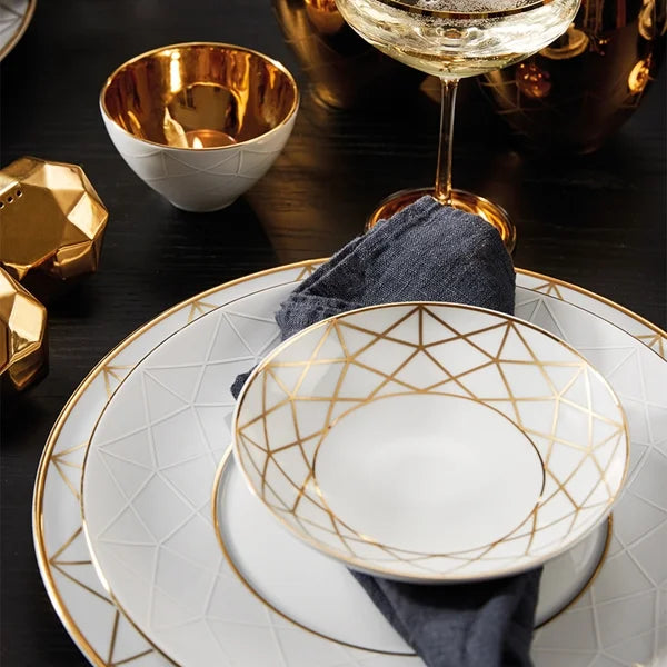 Diamond Gold Bowl and plate