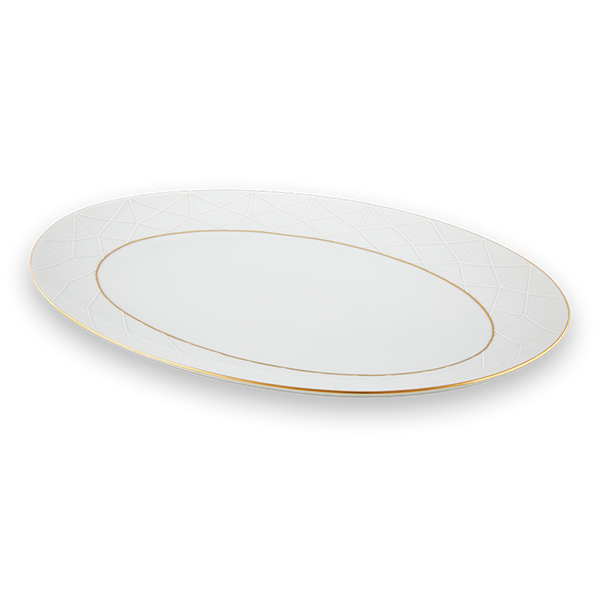 Diamond Gold oval tray