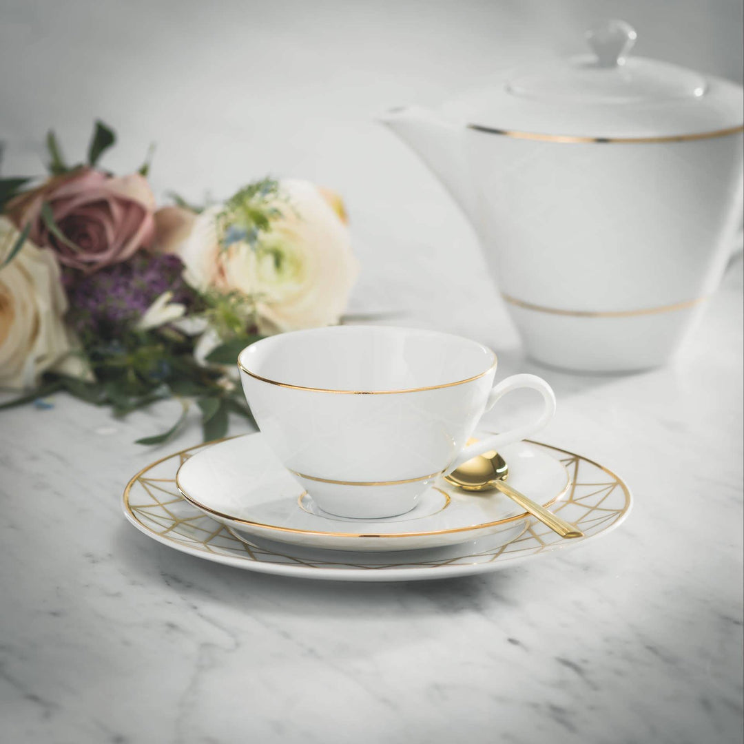 Diamond Tea Cup with Saucer